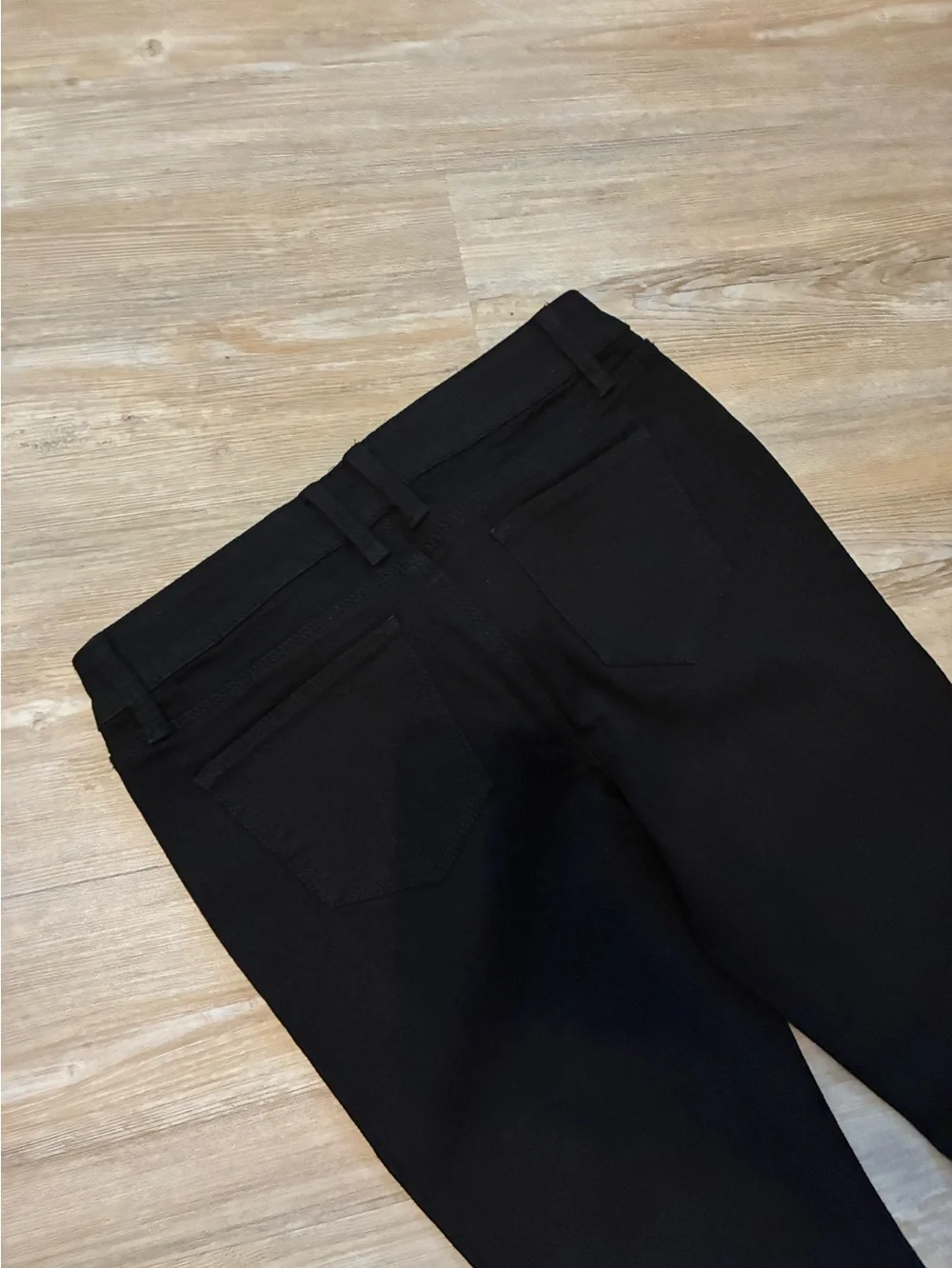 Black denim like pants